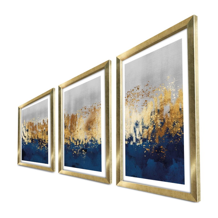 Wallity Cuadro Decorativo enmarcado en MDF (3 piezas) 38x53 cm
